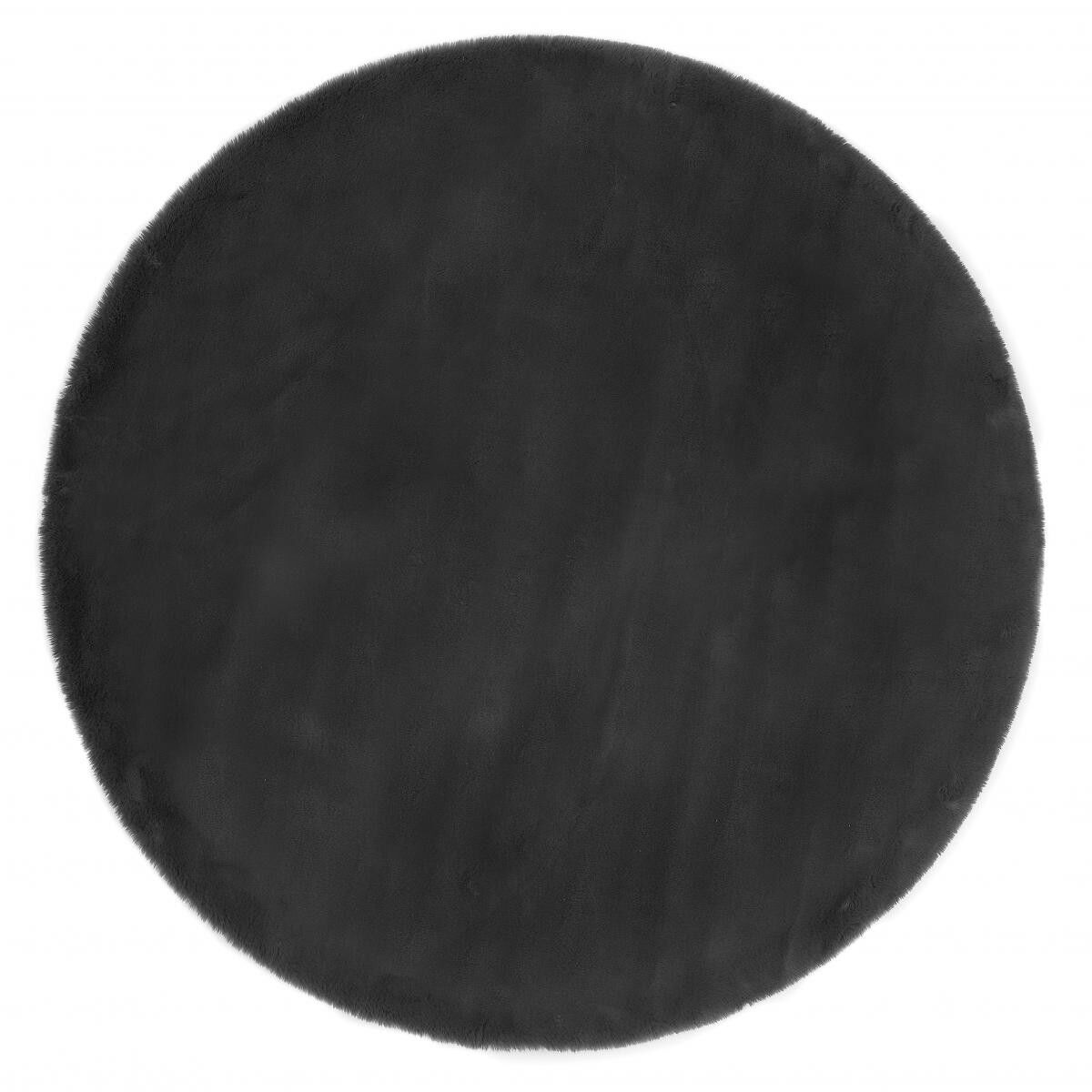 Tappeto a pelo lungo rotondo tessuto grigio CETO Ø120cm