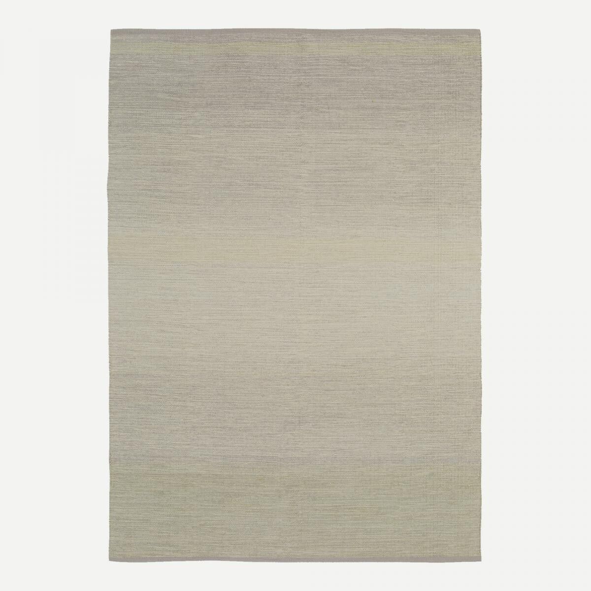 Tappeto da camera 120x170 tessuto in cotone beige rettangolo con motivo finto unito VETA