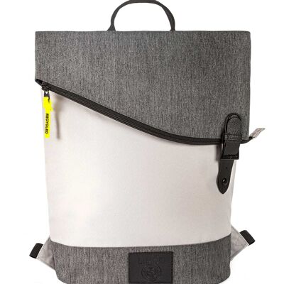 Addax Recycelter Rucksack Stone/Dunkelgrau melange