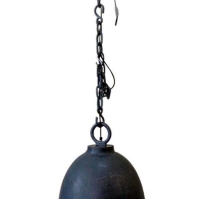 Lampada a sospensione - Lampada - Metallo - Feltro grigio - Industriale - Diametro 45 cm