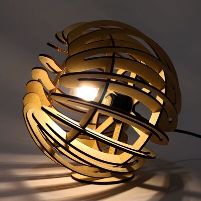 Lampe à poser - Calix - My-Wood - ampoule E27 - bouleau certifié FSC découpé au laser en France