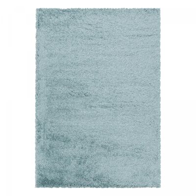 Alfombra de pelo largo Shaggy 200x290 rectángulo tejido azul patrón liso TENI