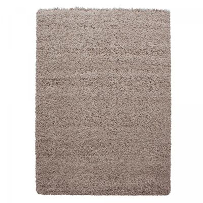 GECO 120x170cm rectangular shaggy rug with beige woven pattern