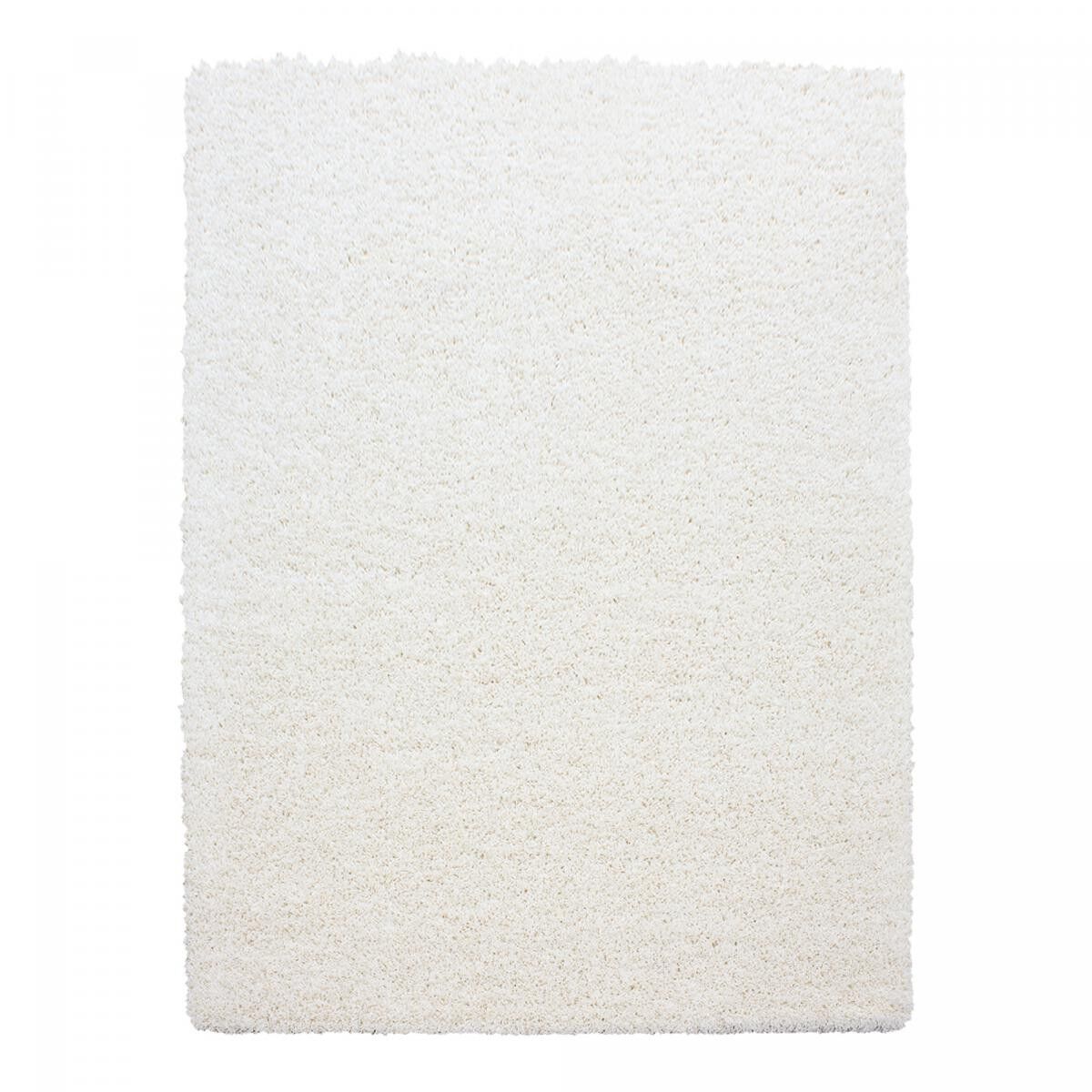 Tappeto GECO 160x230 rettangolare shaggy a pelo lungo con motivo a tinta unita color crema