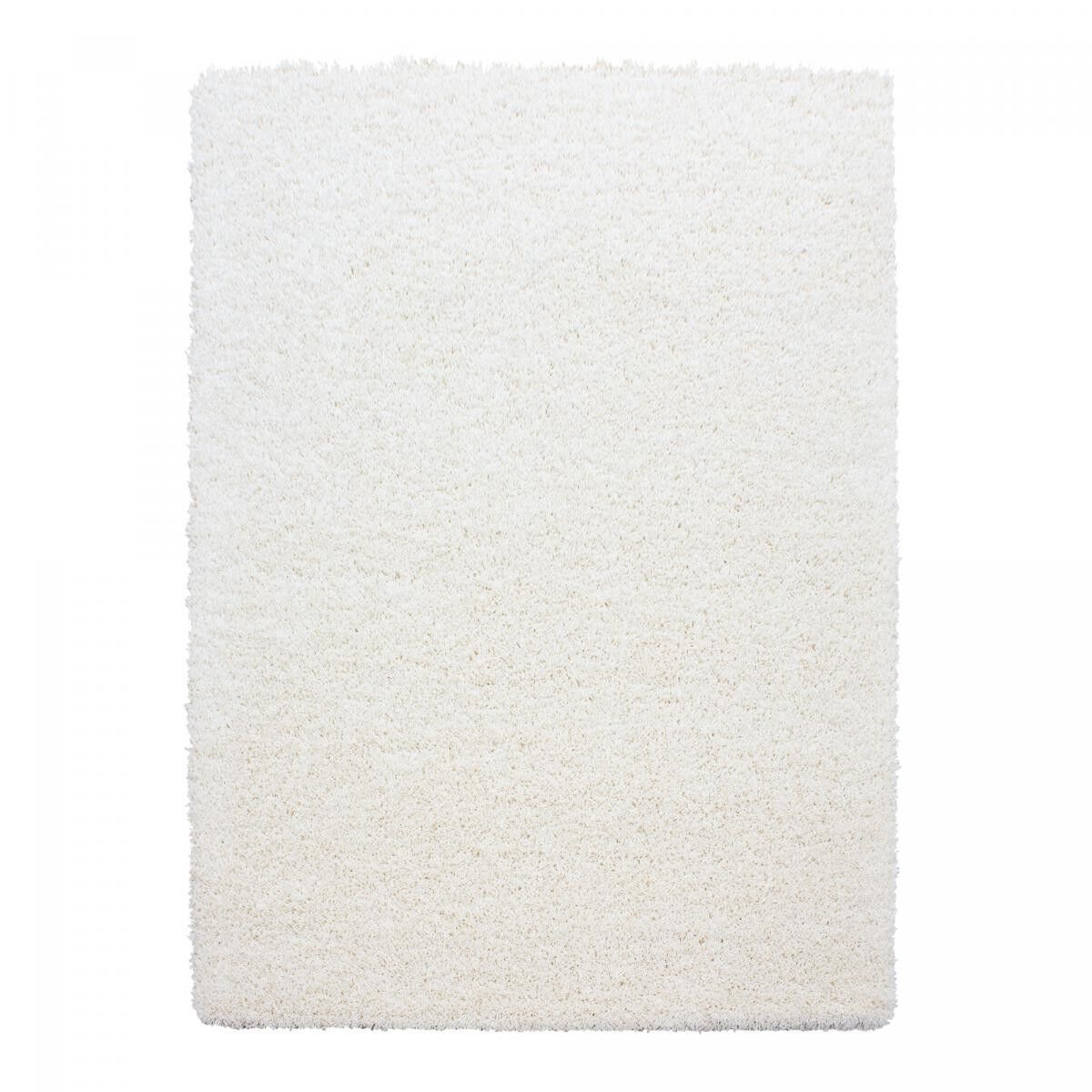 Tappeto Shaggy a pelo lungo 120x170 rettangolo tessuto crema motivo semplice ROCA