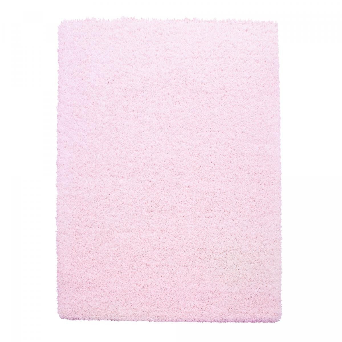 Tappeto Shaggy a pelo lungo Ø120cm rotondo tessuto rosa motivo semplice ROCA