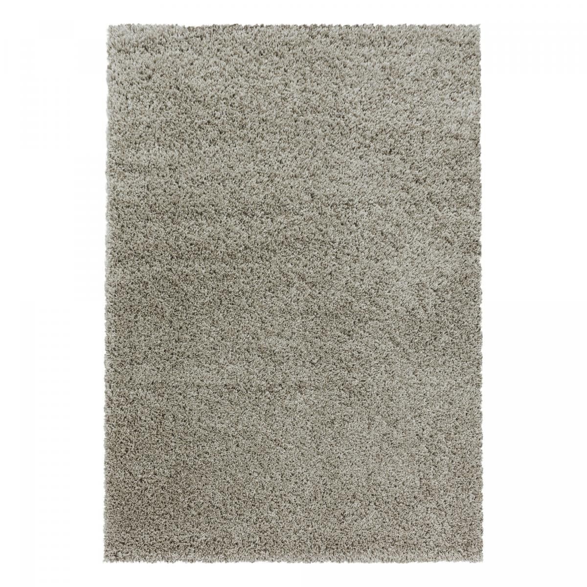 Tappeto Shaggy a pelo lungo 240x340 rettangolo tessuto beige motivo semplice RIBI