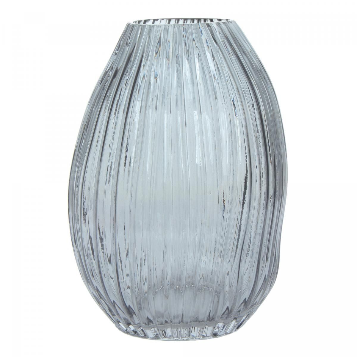 Vaso in vetro soffiato a bocca FOLU 18x16x25 grigio