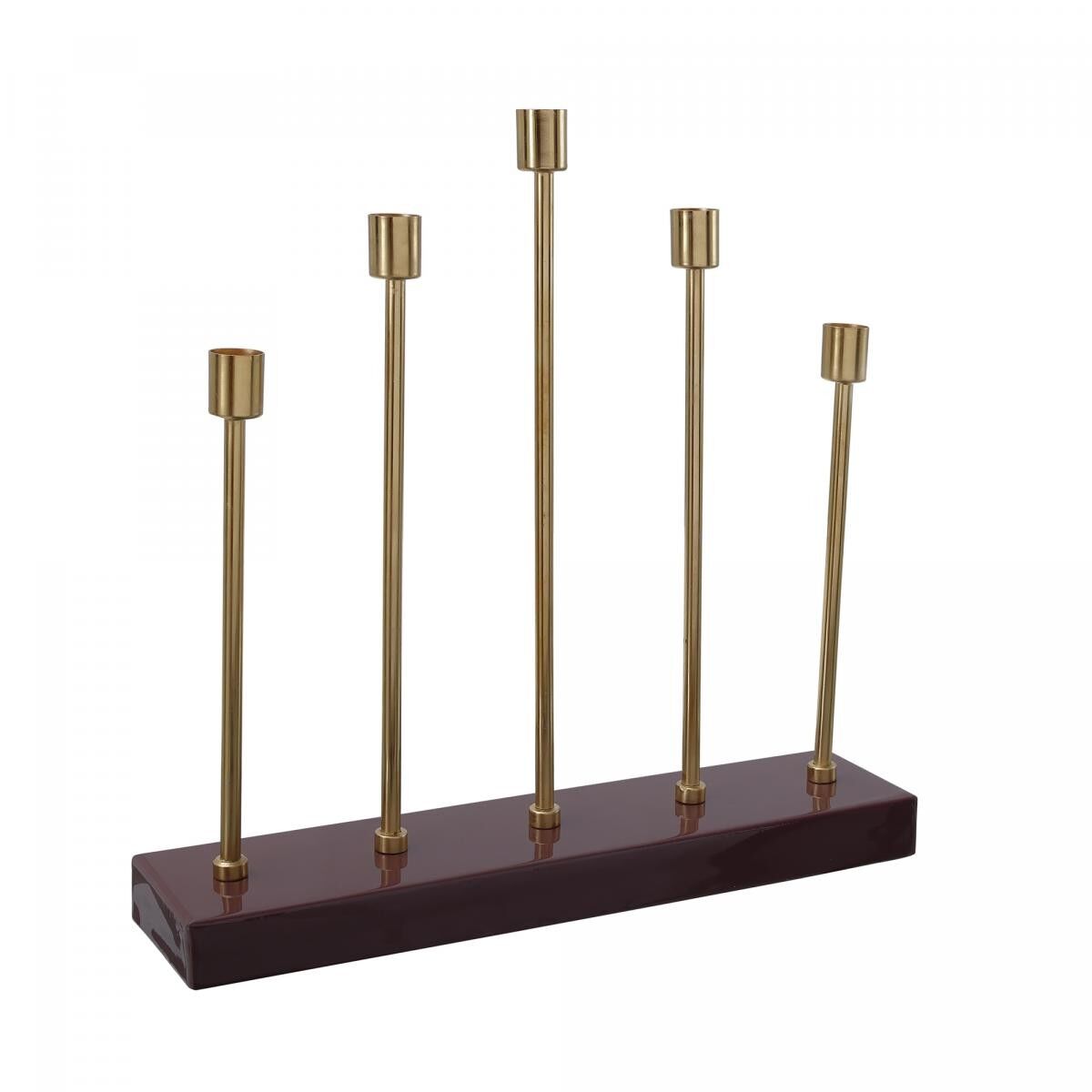 Candeliere in ferro fatto a mano DESA - Borgogna - 40x9x40cm