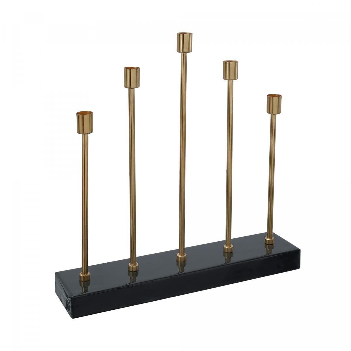 Candeliere in ferro fatto a mano DESA 40x9x40 verde scuro e oro