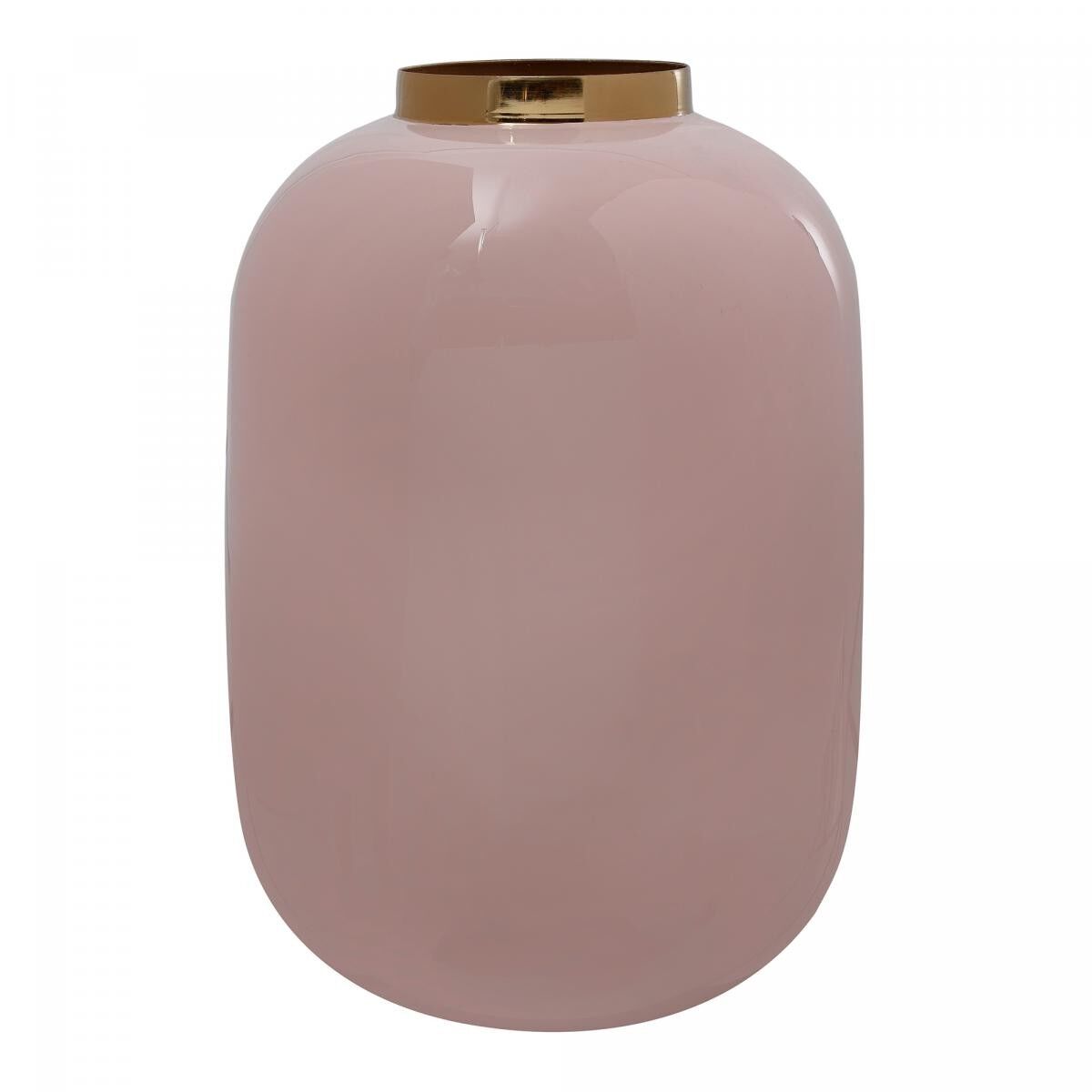 Vaso in ferro fatto a mano TAVU 16x16x25 rosa chiaro e oro