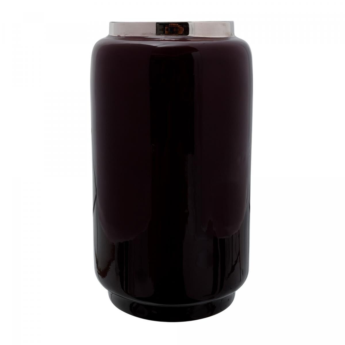 JOGU vaso in ferro fatto a mano 15x15x24,5 bacche e grigio