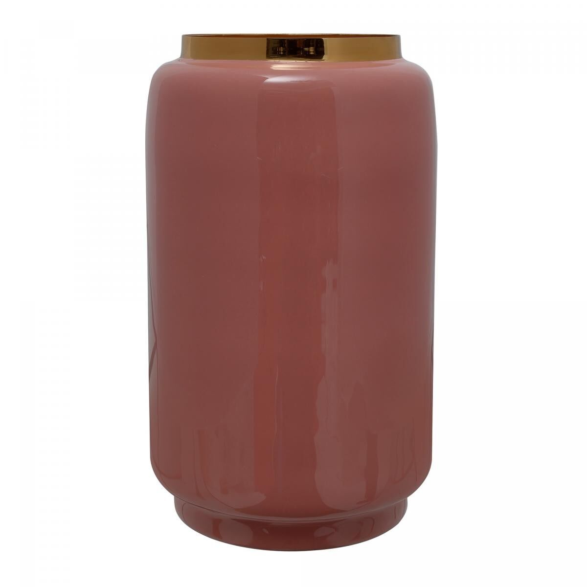 JOGU Vaso in ferro fatto a mano - Rosa - 15x15x24,5cm