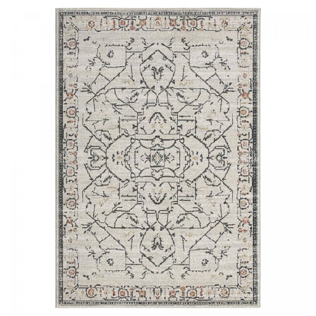 Tappeto da esterno kilim intrecciato color crema LOMO 120x170