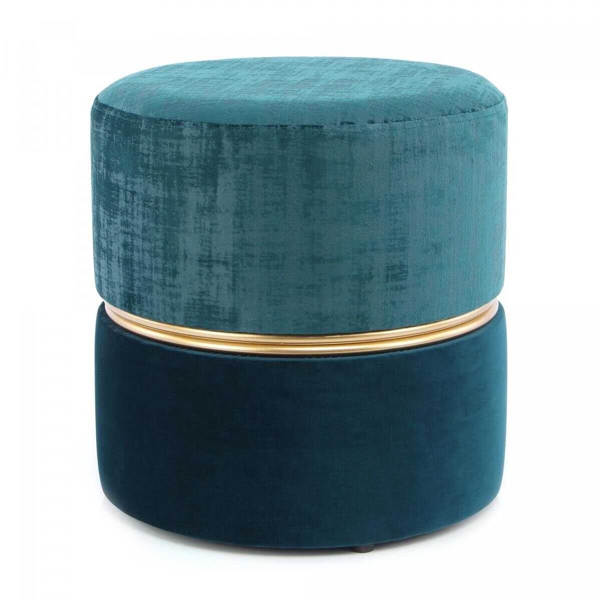 Sgabello semi-artigianale LASI 40x40x40 petrolio e verde scuro