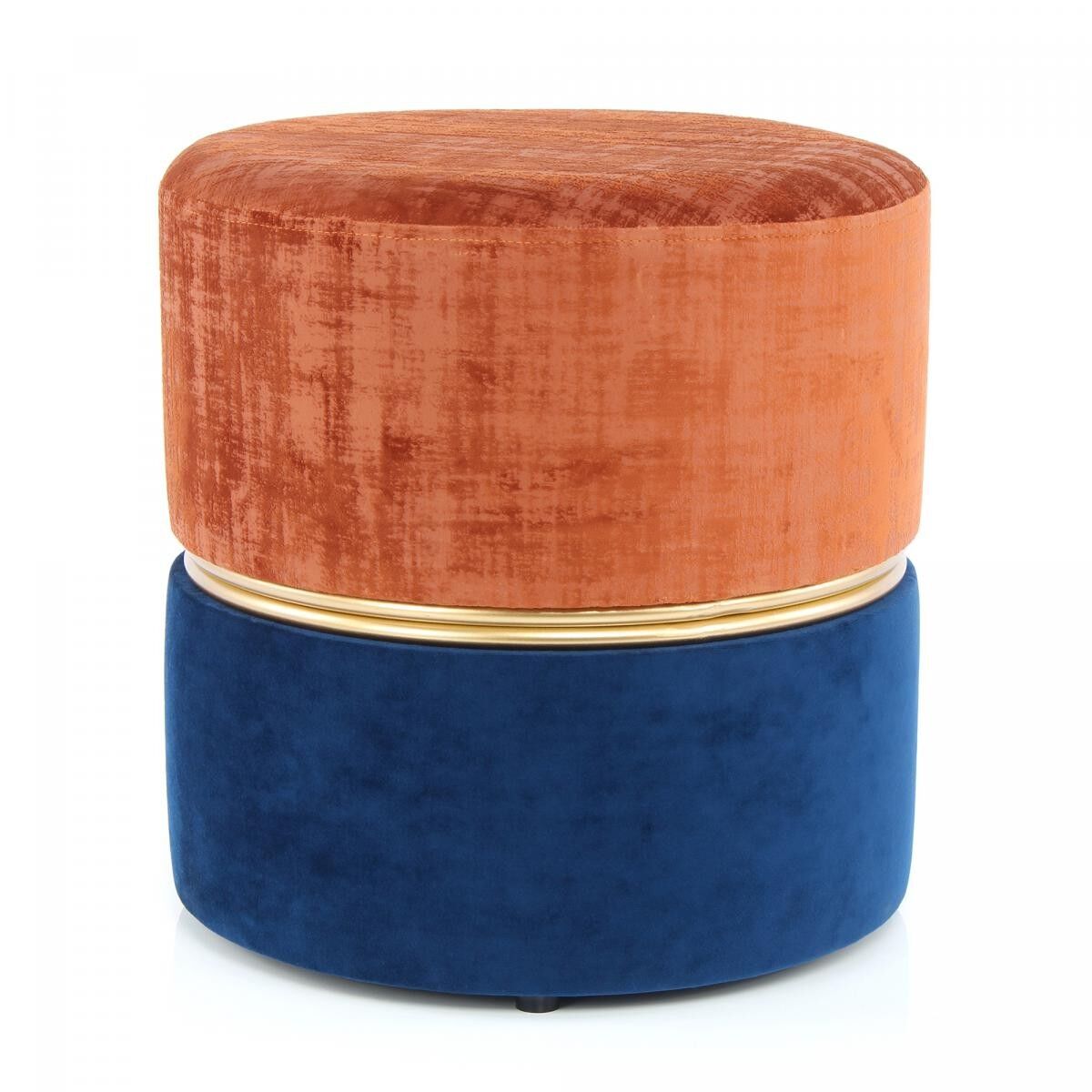 Sgabello semi-artigianale LASI 40x40x40 terracotta e marrone