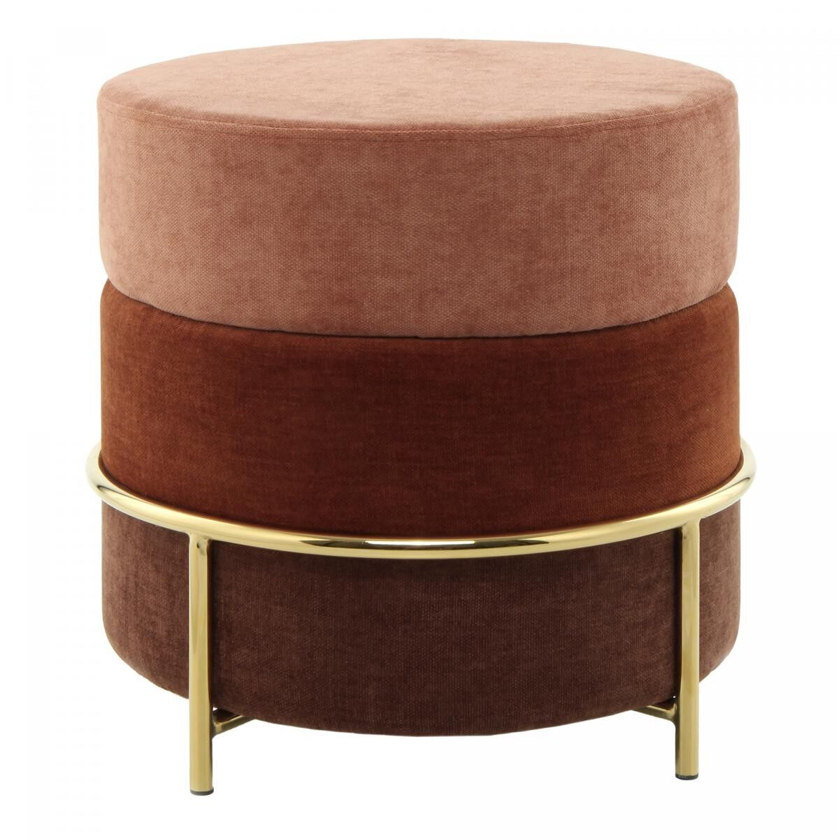 Sgabello/pouf FERI - rosso - 48,5x48,5x46cm