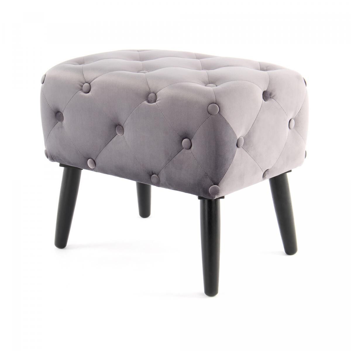 Sgabello semi-artigianale NADE 40x60x48 grigio e nero