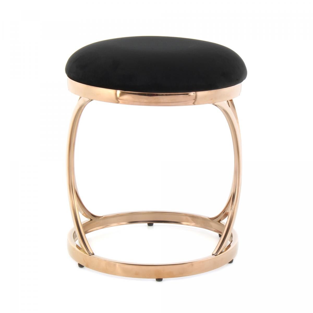 Sgabello in cotone fatto a mano GIDU 40x40x49 oro nero e oro rosa