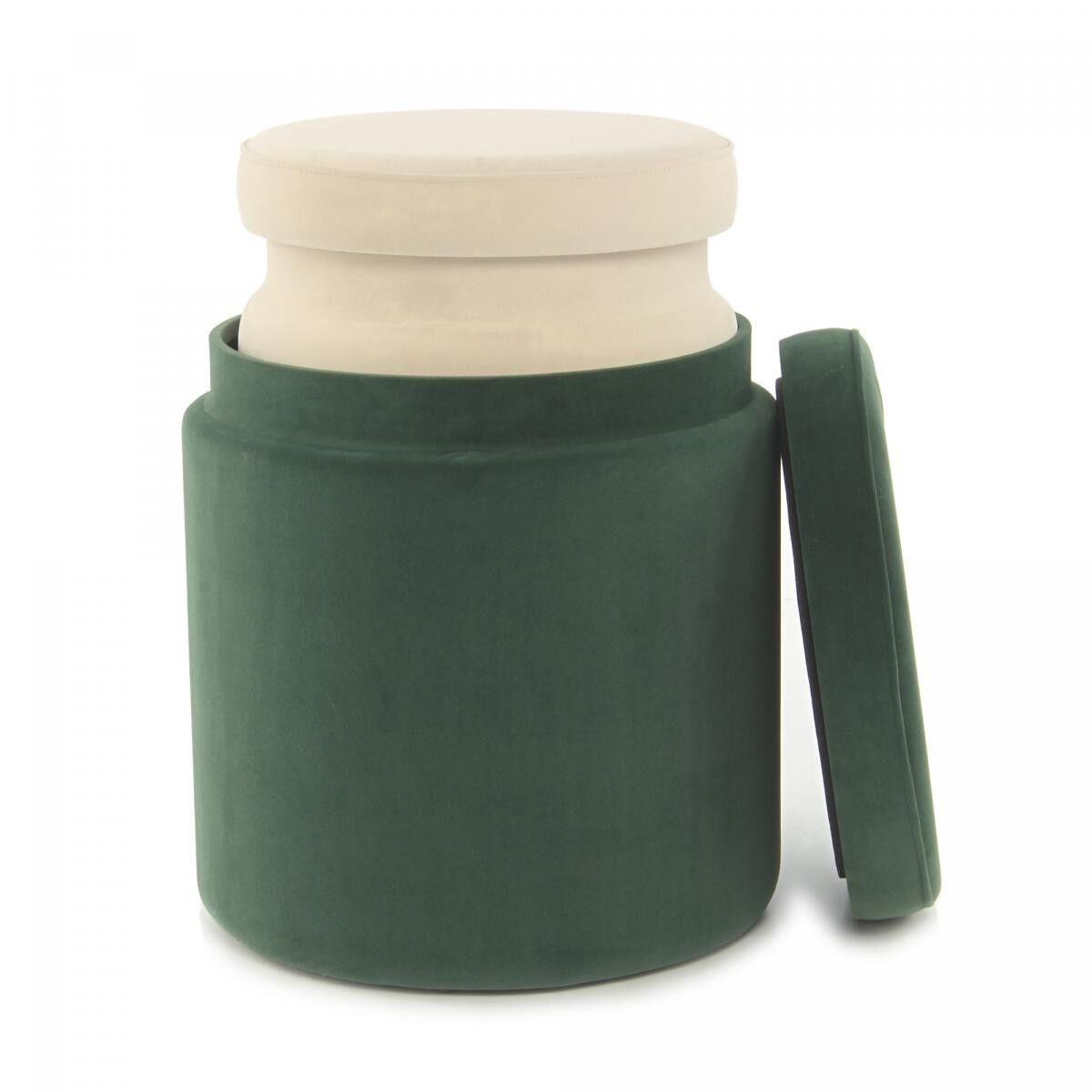 Sgabello semi-artigianale LOTTO DI 2 MAJU 33x33 verde e avorio