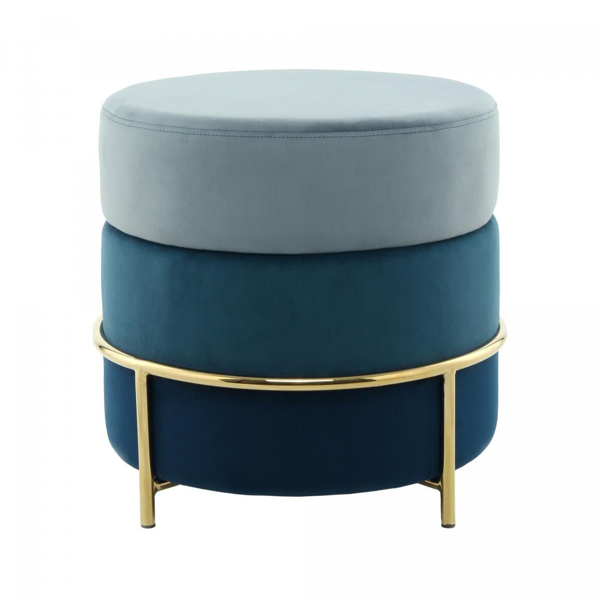 Sgabello semi-artigianale GUSA 48,5x48,5x46 azzurro