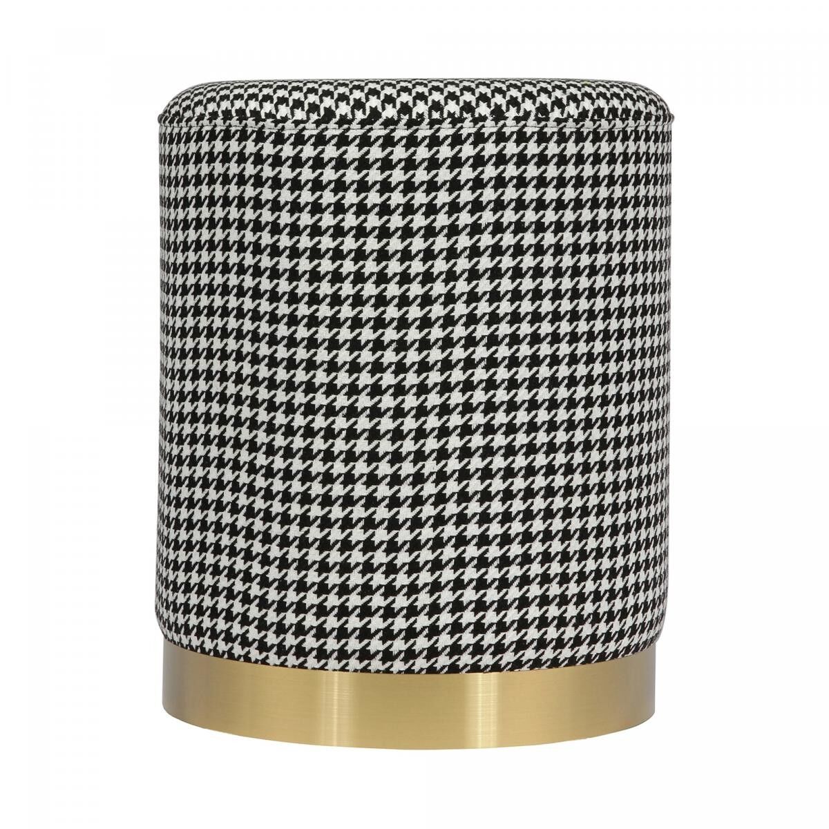 Sgabello semi-artigianale MOLO 36x36x44 bianco e nero