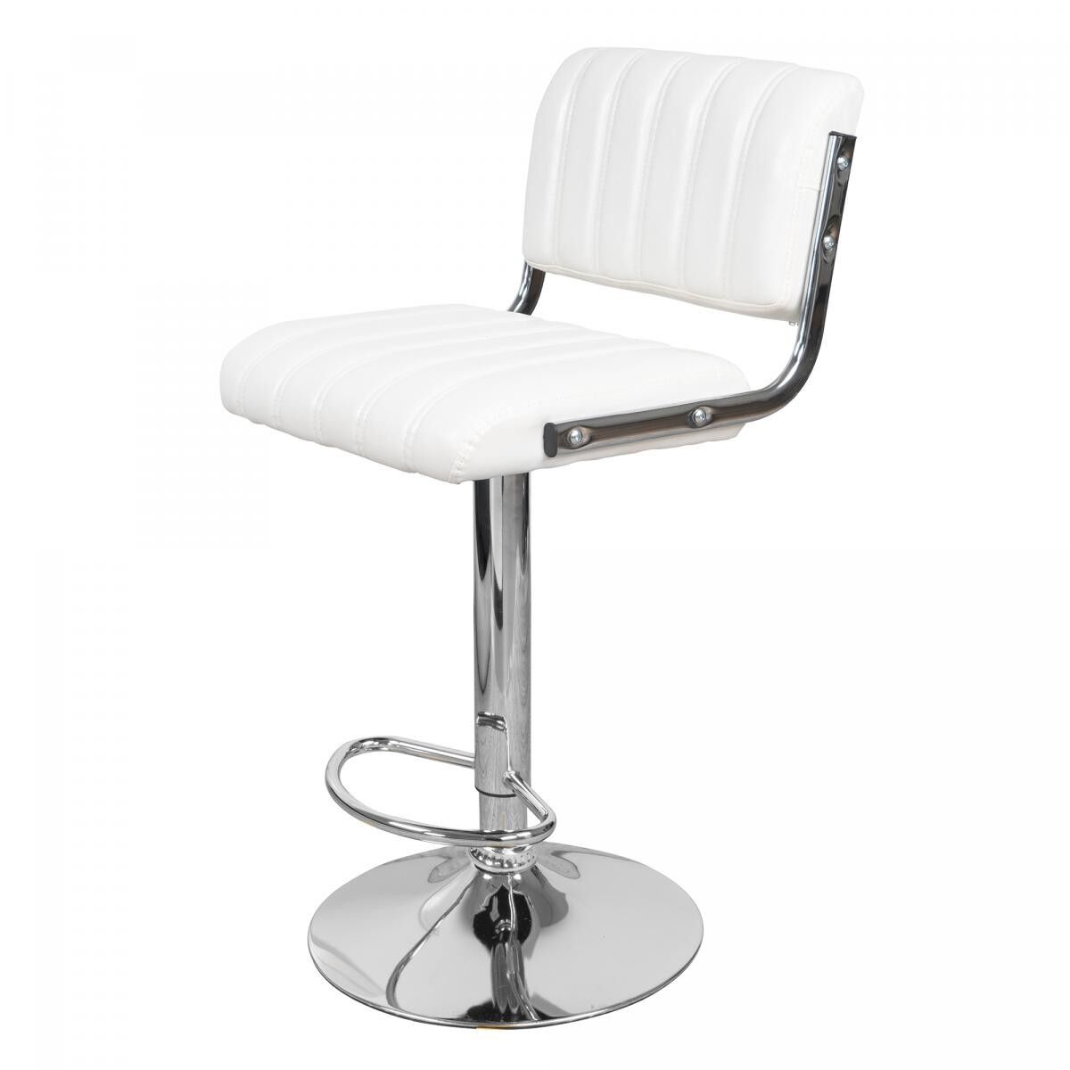 Set di 2 sgabelli da bar Hune - bianco - 43x51,5x109cm