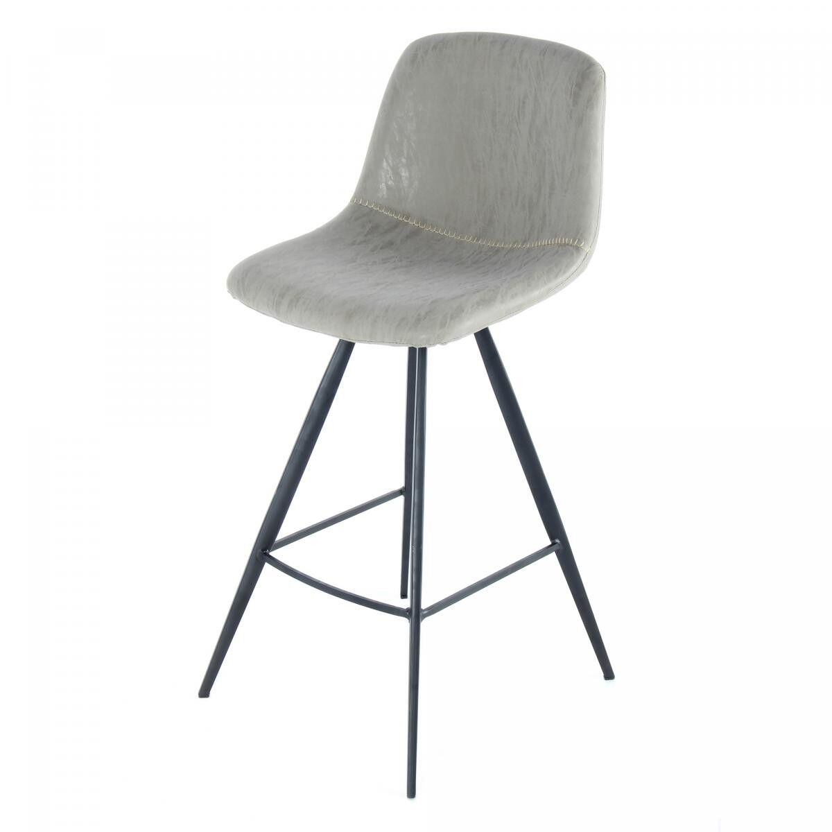 Sgabello da bar semi-artigianale SET DI 2 SABU 57x48 tortora e nero