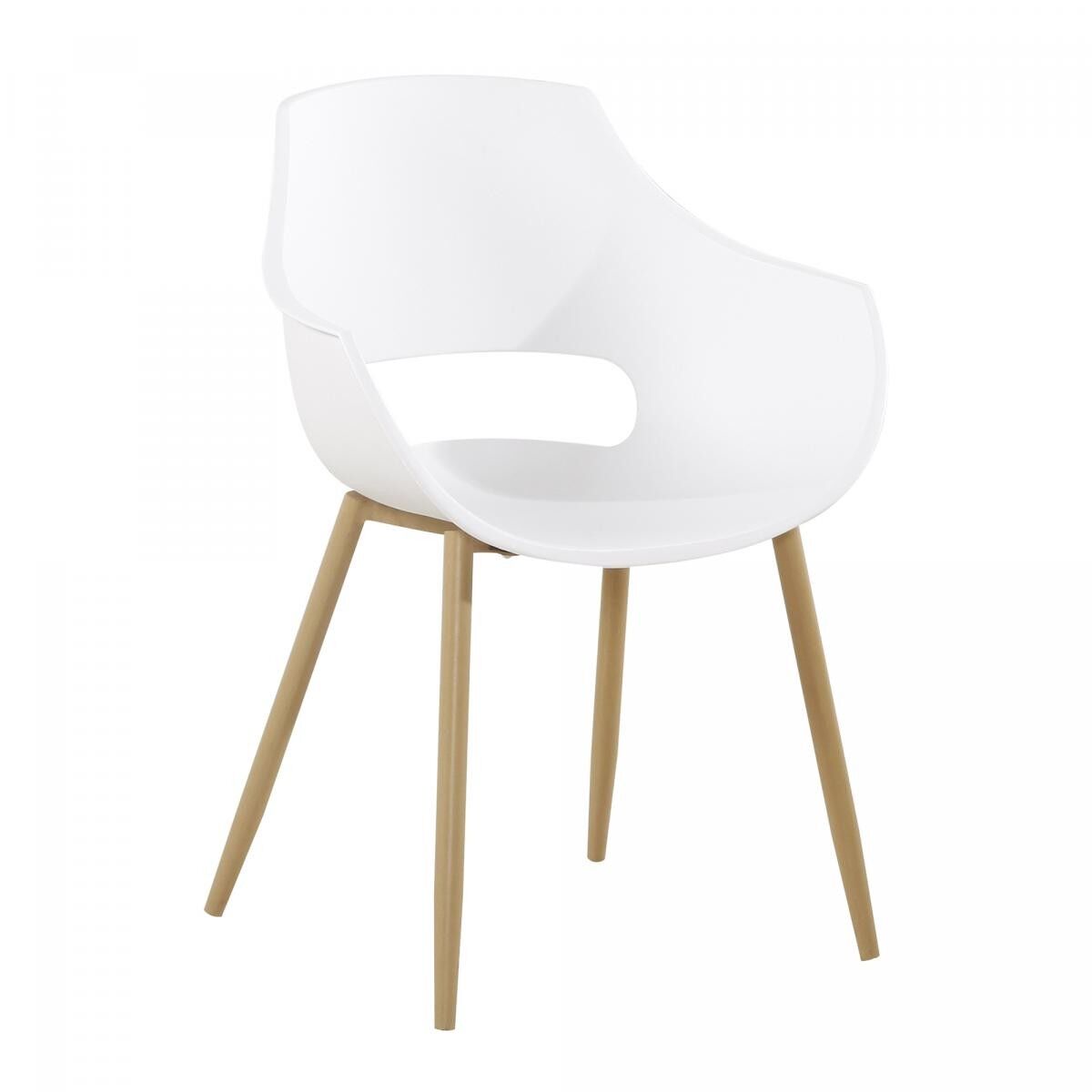 Poltrona semi-artigianale LOTTO DI 2 VIVI 58x59x85 bianco