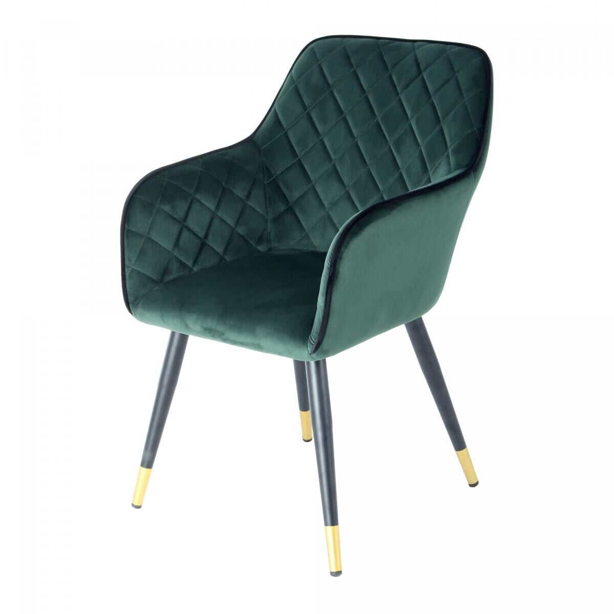 Poltrona semi-artigianale HODA 61x58,8x86 verde scuro e nero