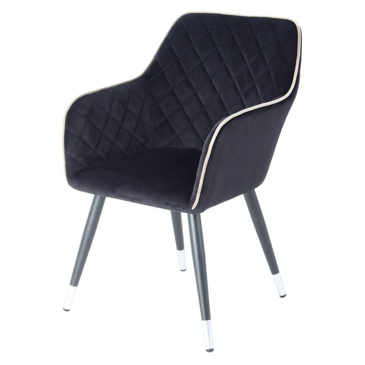 DERE halbhandgefertigter Sessel 61x58,8x86 grau und schwarz