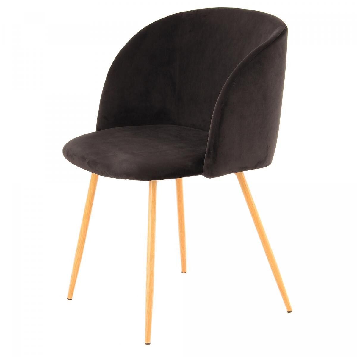 Halbhandgefertigter Stuhl LOT OF 2 VENE 56x54x84 schwarz