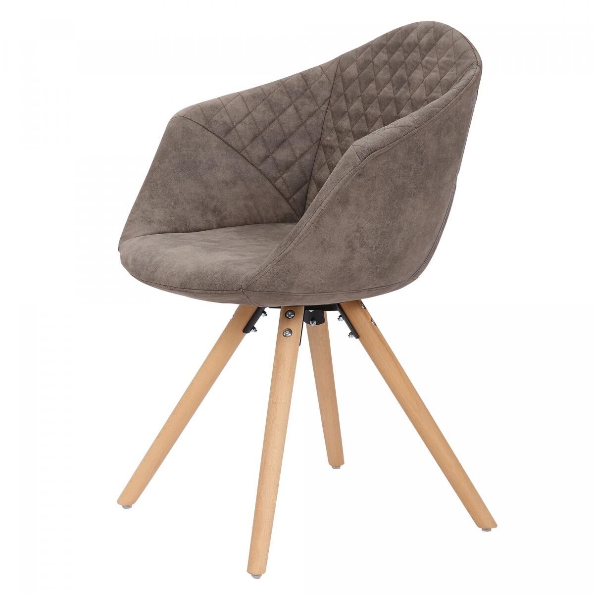 Halbhandgefertigter Sessel LOT OF 2 LUPU 55x59x82 grau und braun