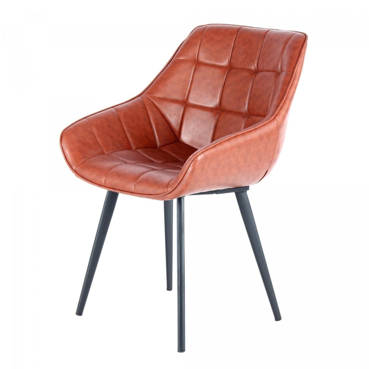 Halbhandgefertigter Sessel LOT OF 2 DOMA 56x59x88 braun braun und schwarz