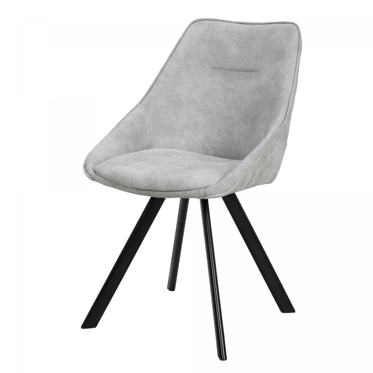 Halbhandgefertigter Sessel LOT OF 2 FICI 61x50x83 grau