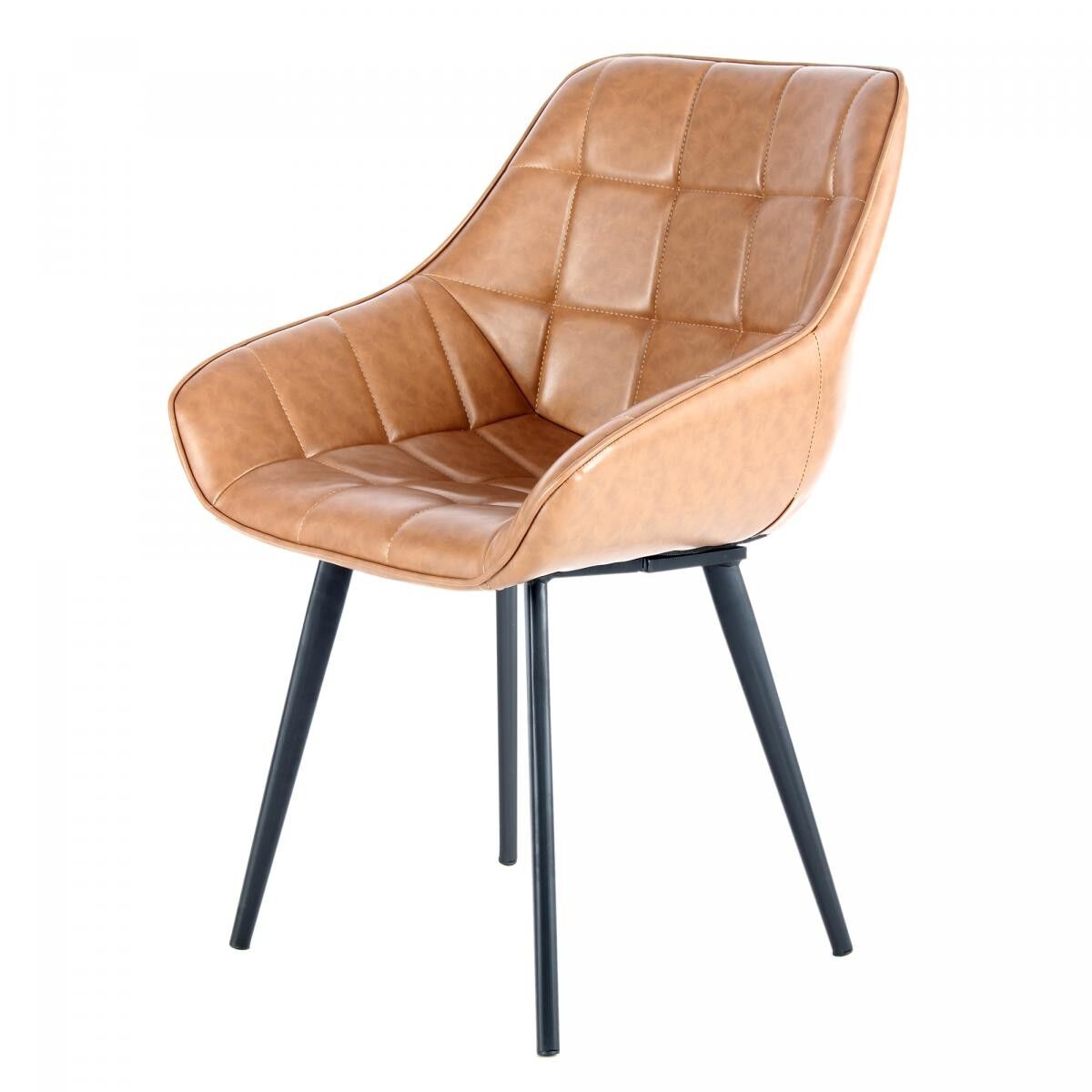 Halbhandgefertigter Sessel LOT OF 2 DOMA 56x59x88 braun und schwarz