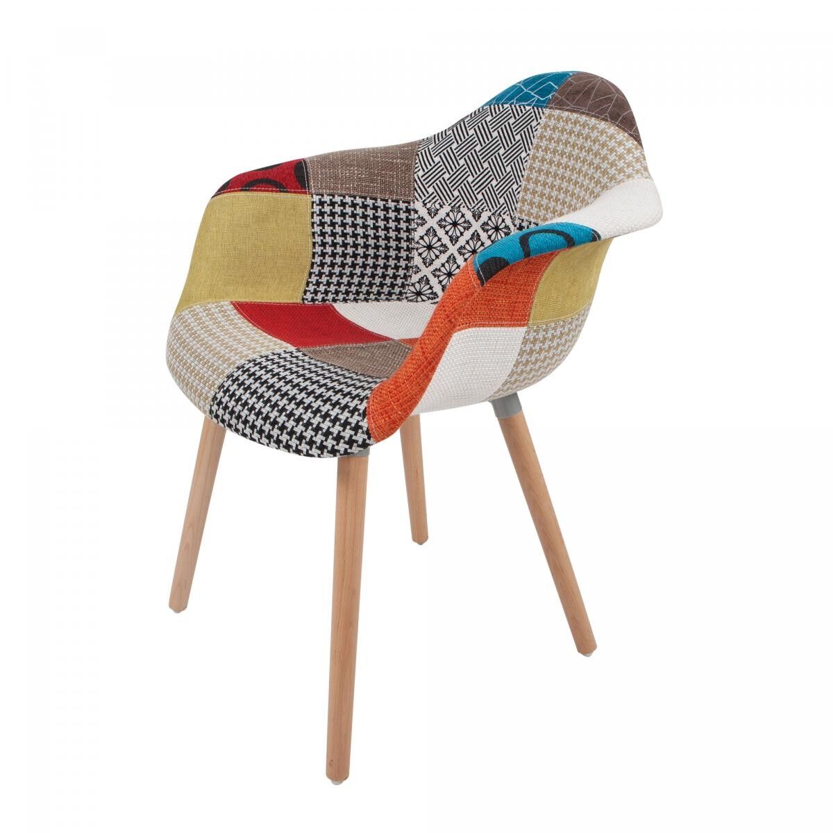 Halbhandgefertigter Sessel 2er-Set NEDU 61x62x80 mehrfarbig