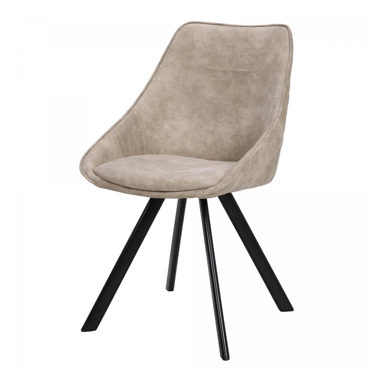 Halbhandgefertigter Sessel LOT OF 2 FICI 61x50x83 hellbraun