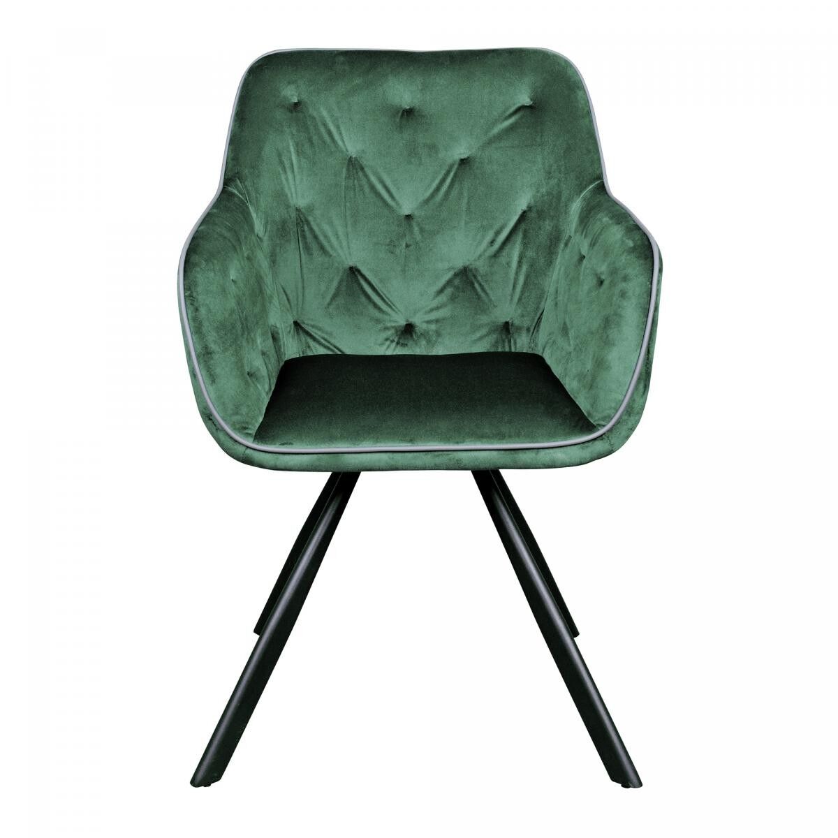 MEGO halbhandgefertigter Samtsessel 57,5x60x85,5 grün