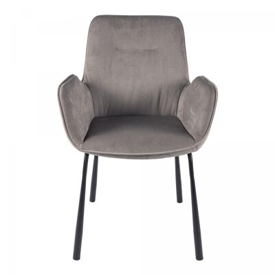 MOTA semi-handcrafted velvet armchair 58.5x57x87 grey