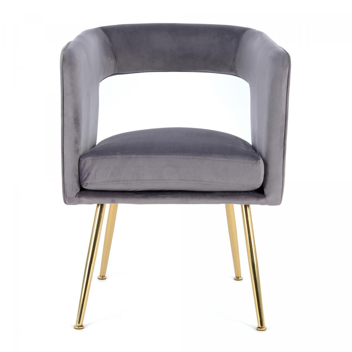 KEMA Polyester-Sessel - Grau - 63x60x77cm