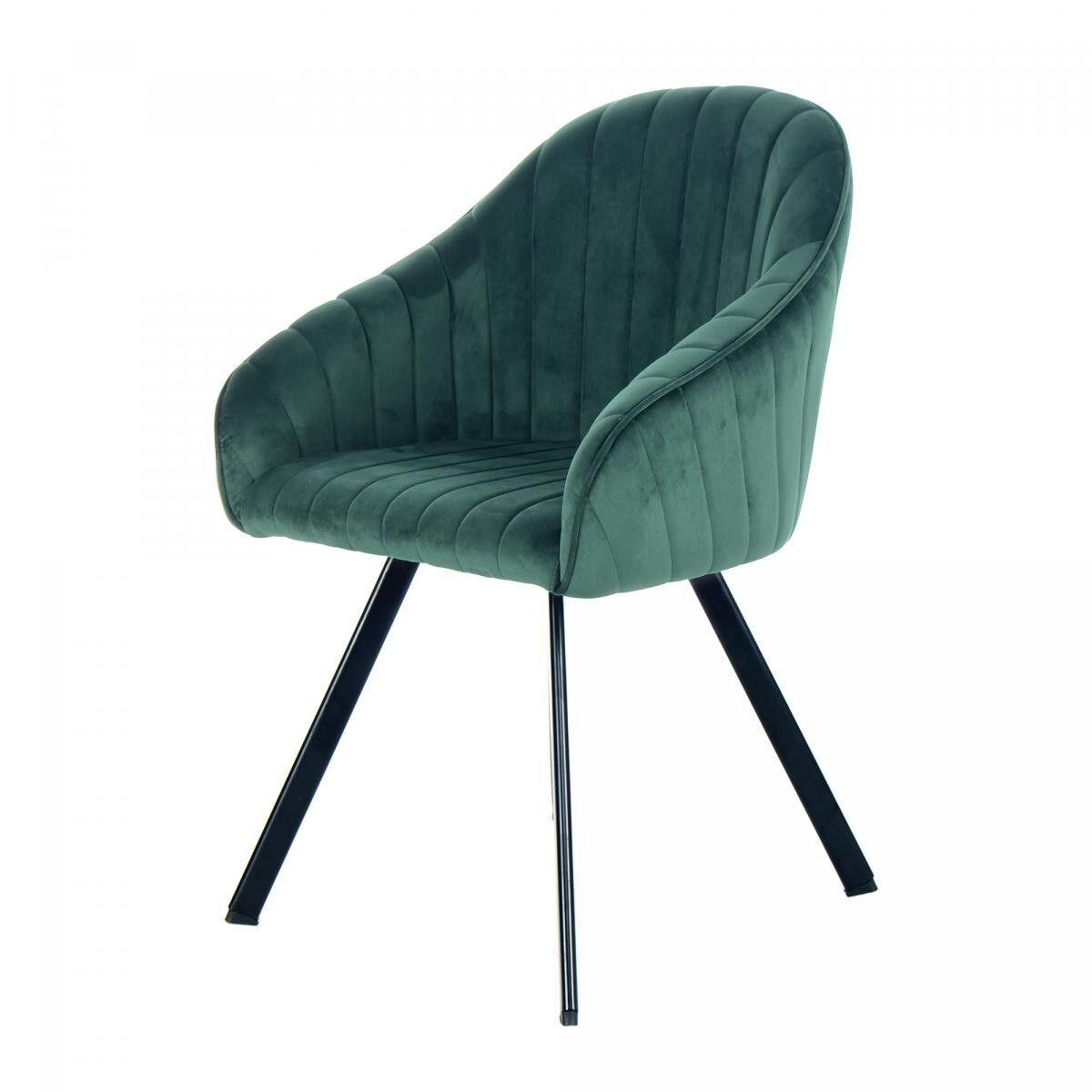 Halbhandgefertigter Sessel LOT OF 2 LUTU 59x56x86 dunkelgrün