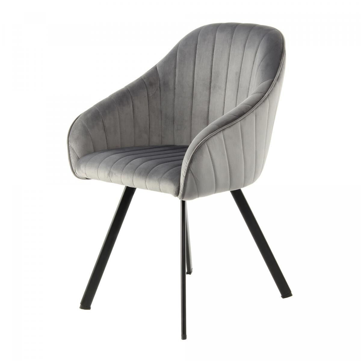 Halbhandgefertigter Sessel LOT OF 2 LUTU 59x56x86 dunkelgrau