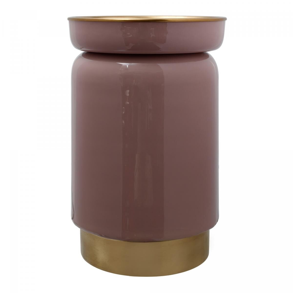 Tavolino KORA fatto a mano in ferro - Rosa - 31,5x31,5x46,5cm