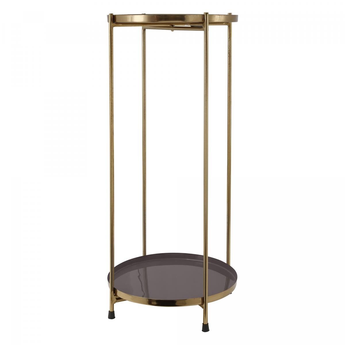 Tavolino da caffè in ferro fatto a mano FOHA 25x25 avorio e grigio