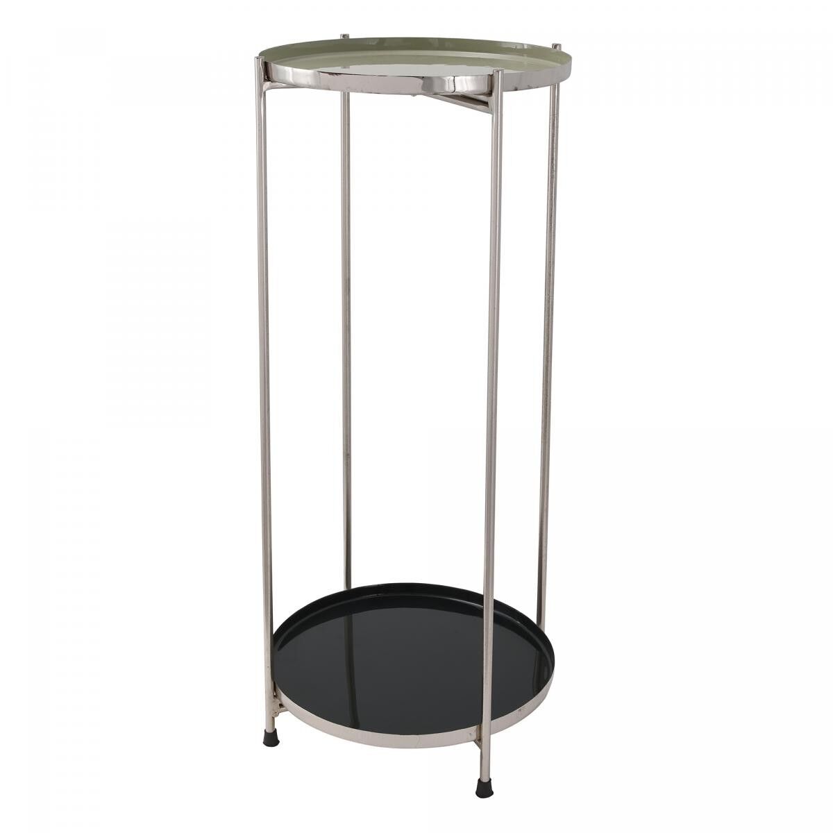 Tavolino da caffè in ferro fatto a mano JEJA 28x28 menta e verde scuro