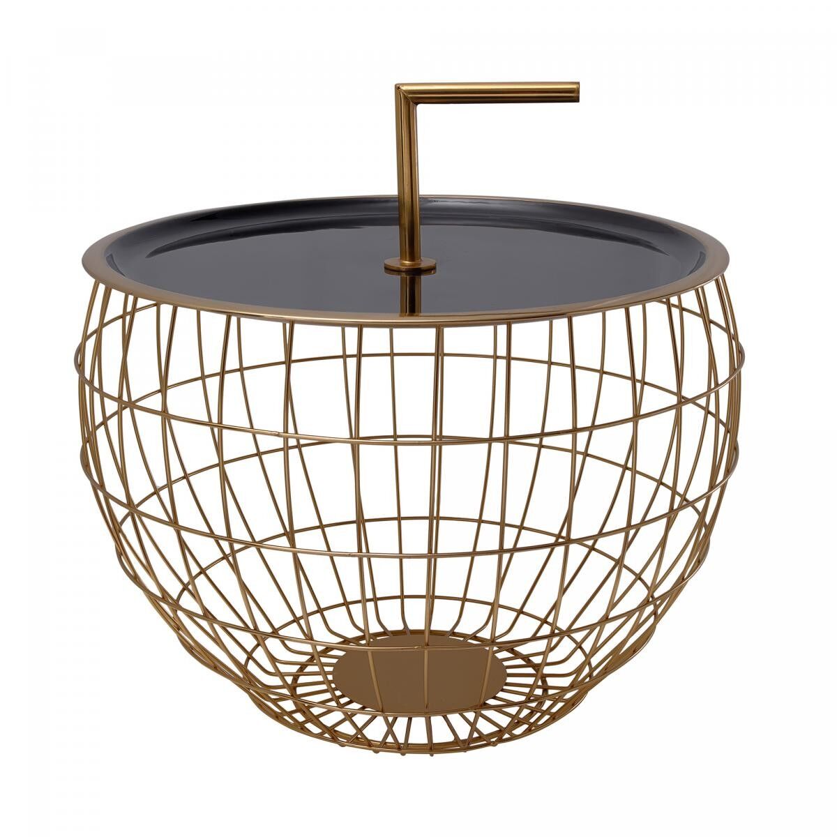 Tavolino KIBU fatto a mano in ferro - Antracite - 49,5x49,5x37cm