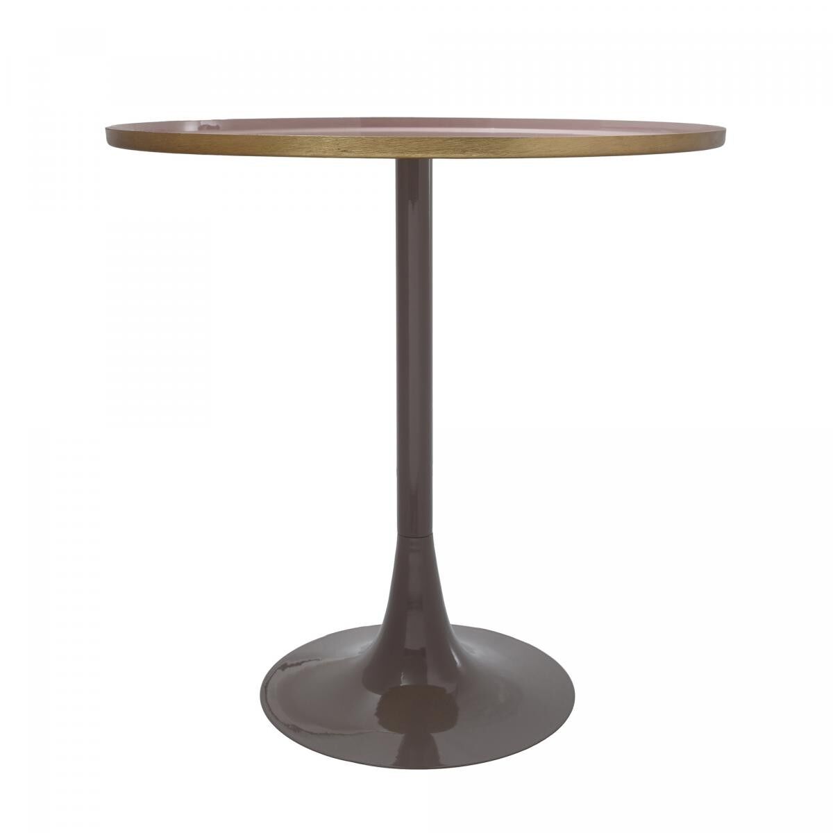 Tavolino da caffè in ferro fatto a mano KUFI 51x51 rosa antico e grigio