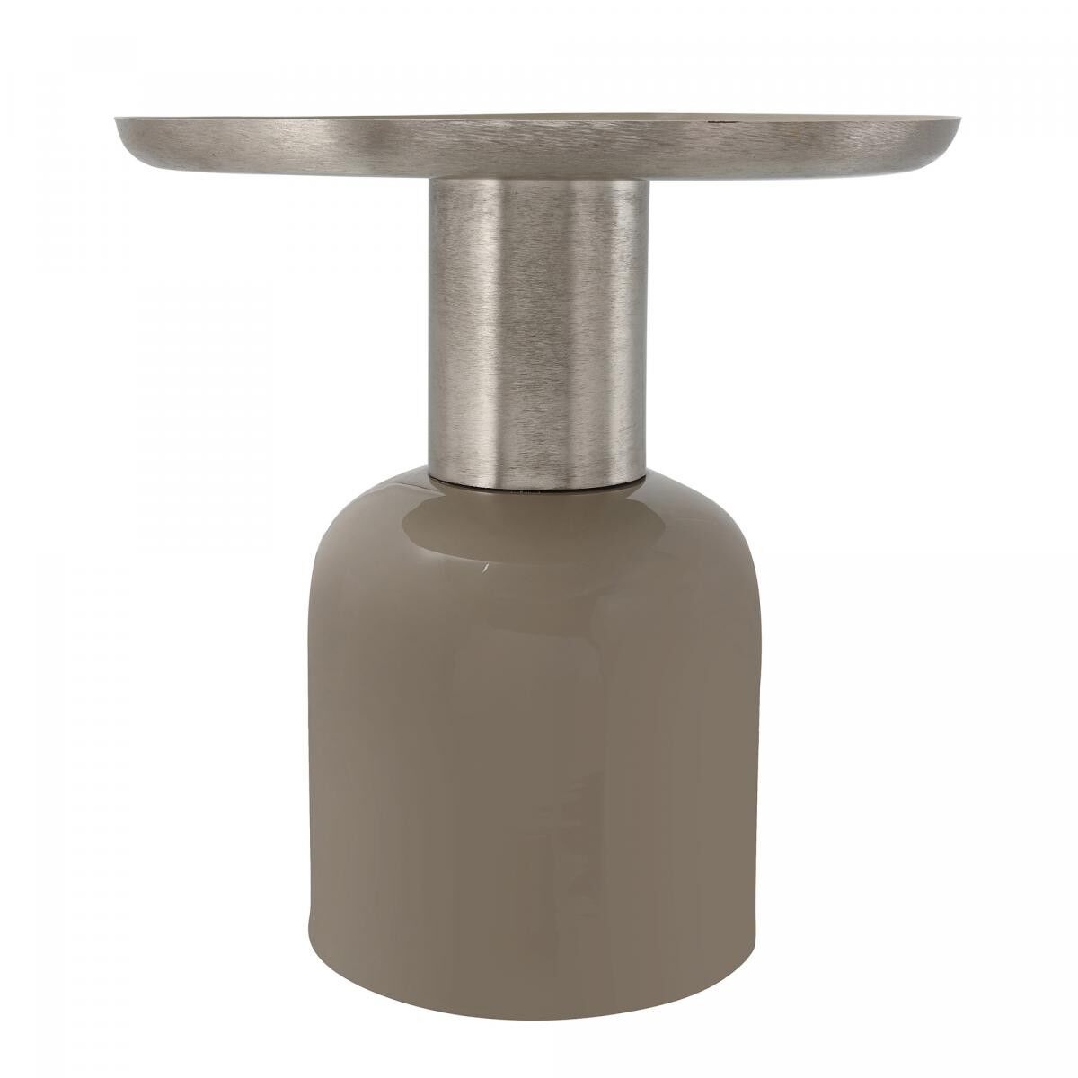 Tavolino da caffè in ferro fatto a mano VITO 41x41 tortora e grigio