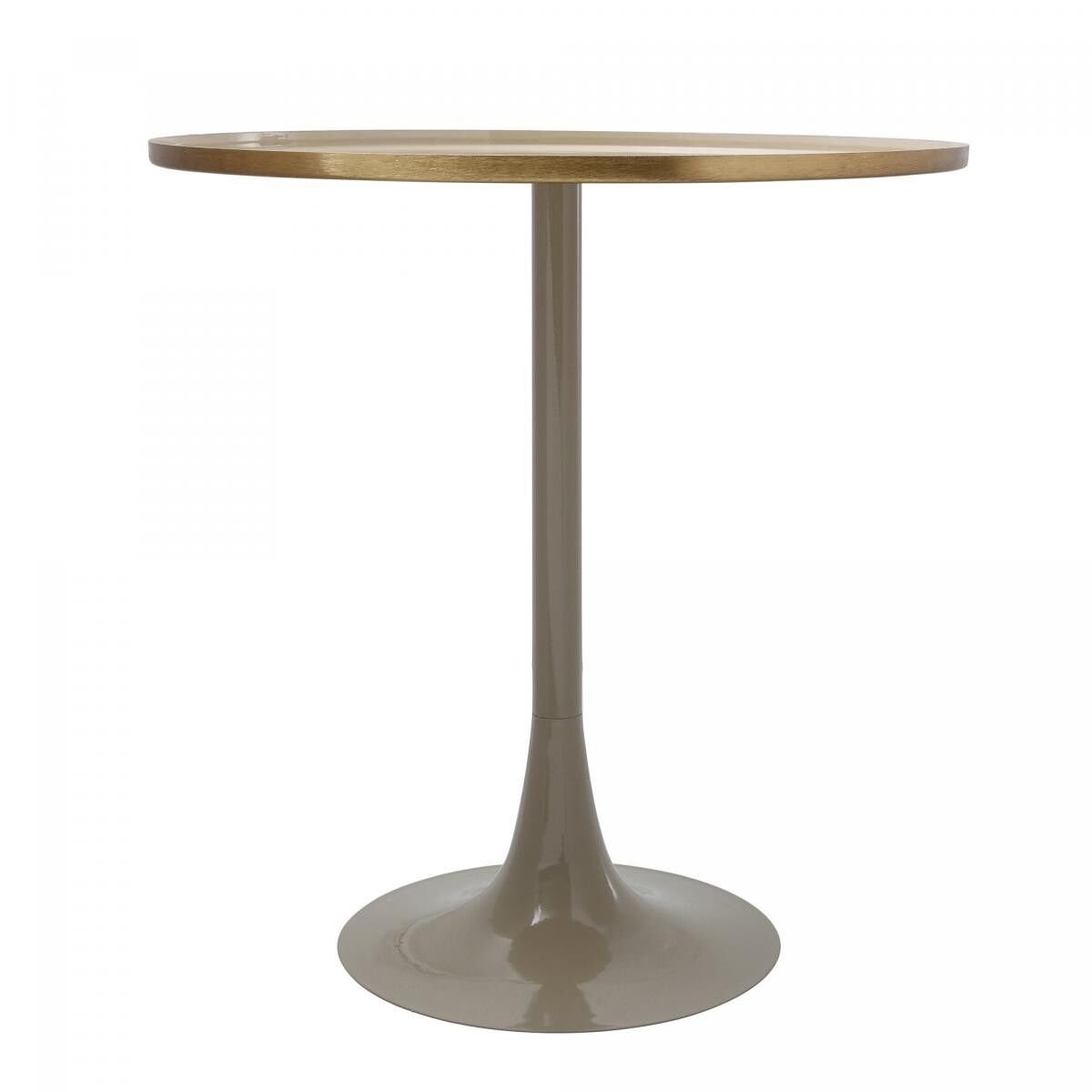 Tavolino KUFI fatto a mano in ferro - beige - 51x51x52cm